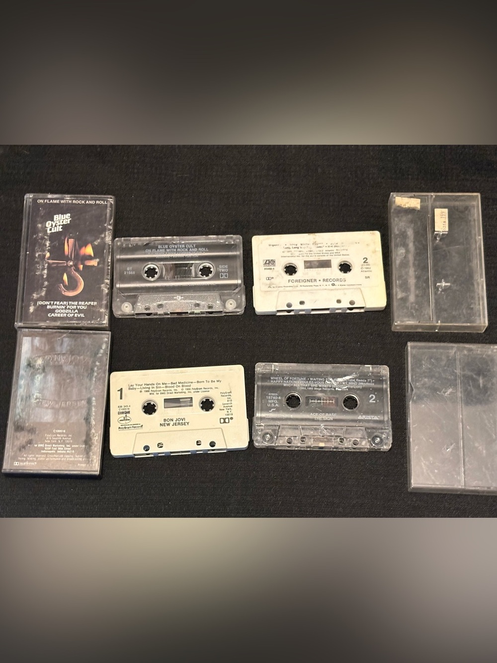 Ace of Base's, Foreigner, Bon Jovi's & Blue Öyster Cult cassettes